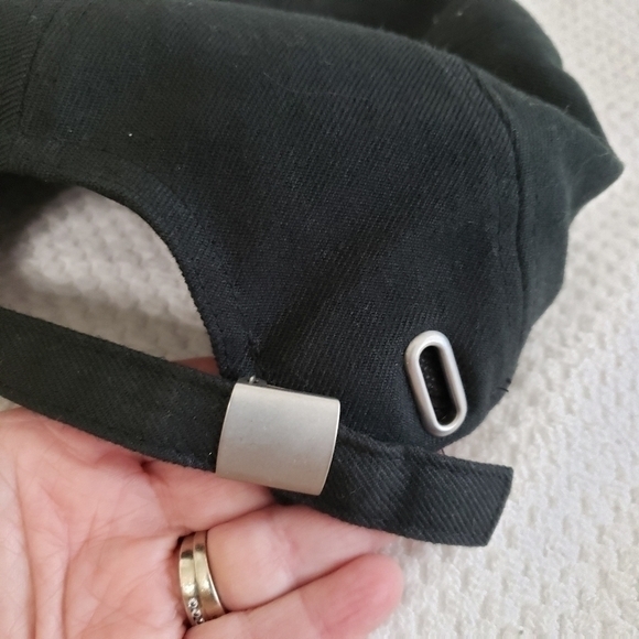 Flat Cap Drivers Newsboy Hat Black Adjustable Wool Blend Very‎ Good Pre-owned - Picture 9 of 10